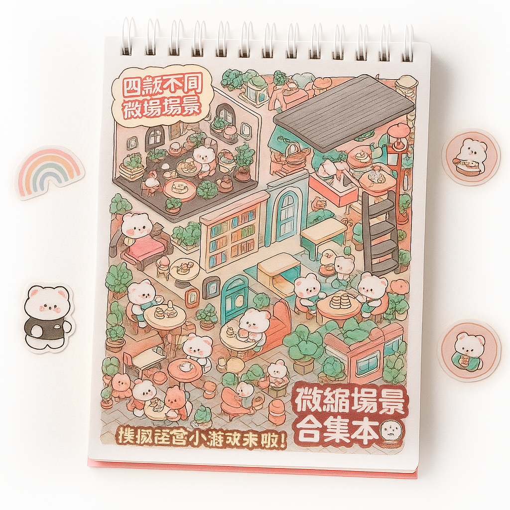 Ohlittlenest 3D Dream House Sticker Book – Build 20 Adorable Rooms